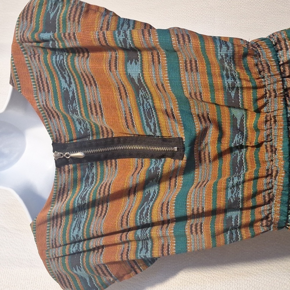 BeBop Orange and Turquoise Printed Mini Sleeveless Dress Women's Small - Picture 3 of 7